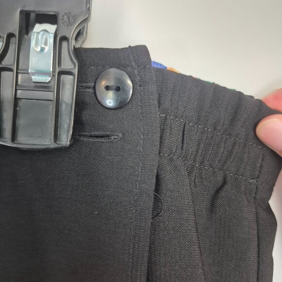 Sag Harbor Womens Floral Print Black Midi Skirt Size 18 Polyester Elastic Waist - Picture 4 of 6